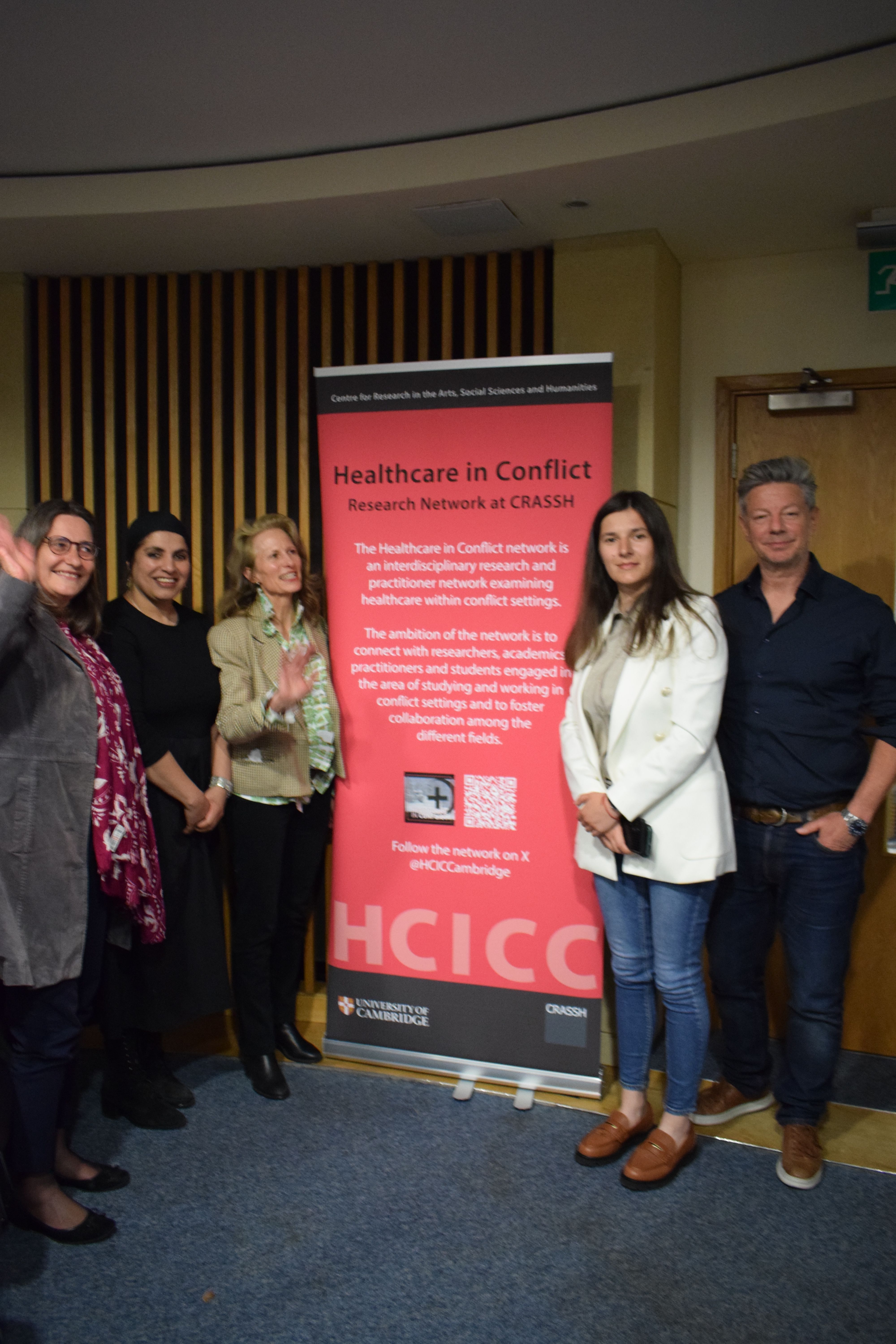 Saleyha and co-founders celebrate the launch of the Healthcare in Conflict Research Network.